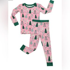 Little Sleepies Pink Twinkling Trees Two-Piece Pajamas